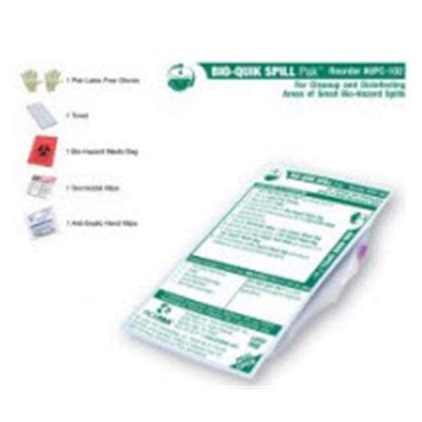 Pick Enterprises Kit Spill PickPak Wht/Grn W/ Pwdr/Wipe/Glv 25/CA