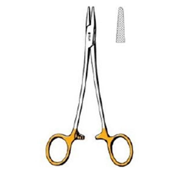 Sklar Instruments Holder Needle Mayo-Hegar 8" Cross Serrated Straight SS/TC Ea