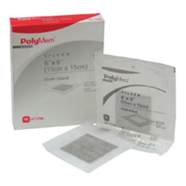 Ferris Mfg  Dressing Island Polymem Silver Hydrophilic 6x6" LF 30/Ca