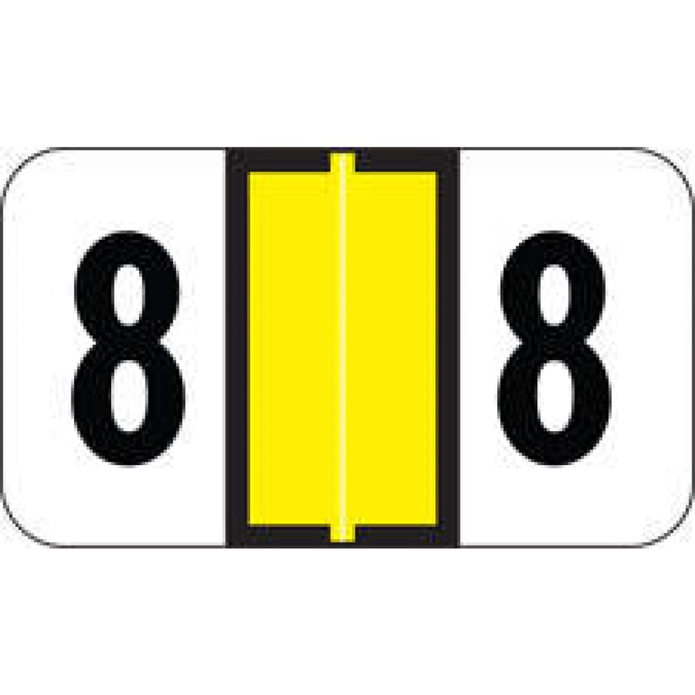 Jeter Compatible 7300 Color-Code Label Numeric Compatible Series 1 5/8" X 15/16" 500/Roll