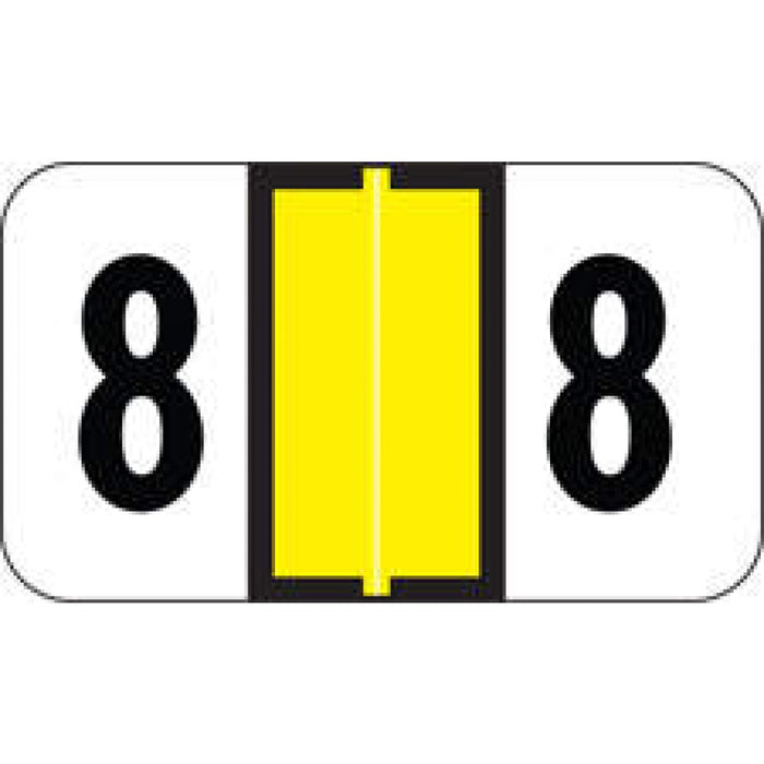 Jeter Compatible 7300 Color-Code Label Numeric Compatible Series 1 5/8" X 15/16" 500/Roll