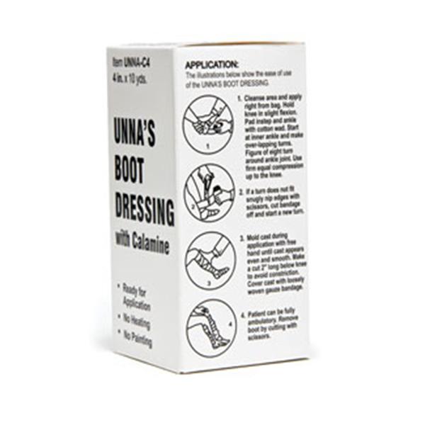 Graham-Field/Everest &Jennings Bandage Unna Boot Zinc Paste/Calamine 4"x10yd 12/Bx
