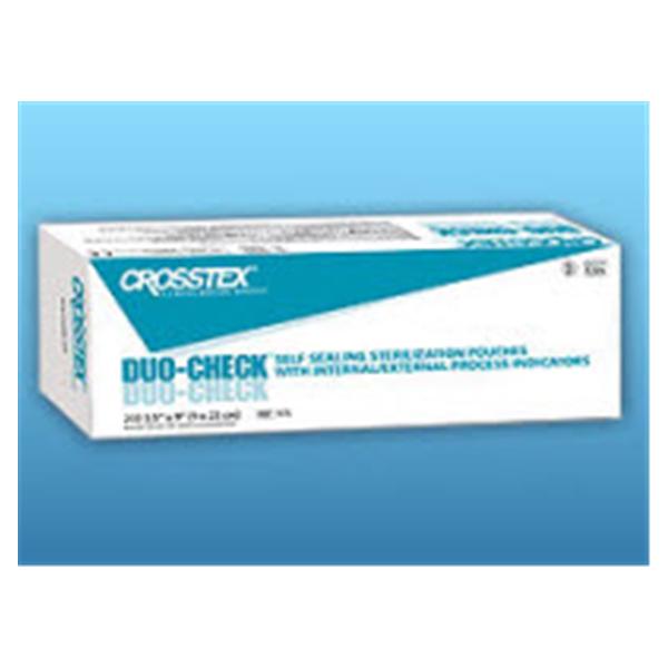 Crosstex International Pouch Sterilization Duo Check 2.75 in x 9 in Blue Tint LF 200/Bx, 20 BX/CA (SCX)