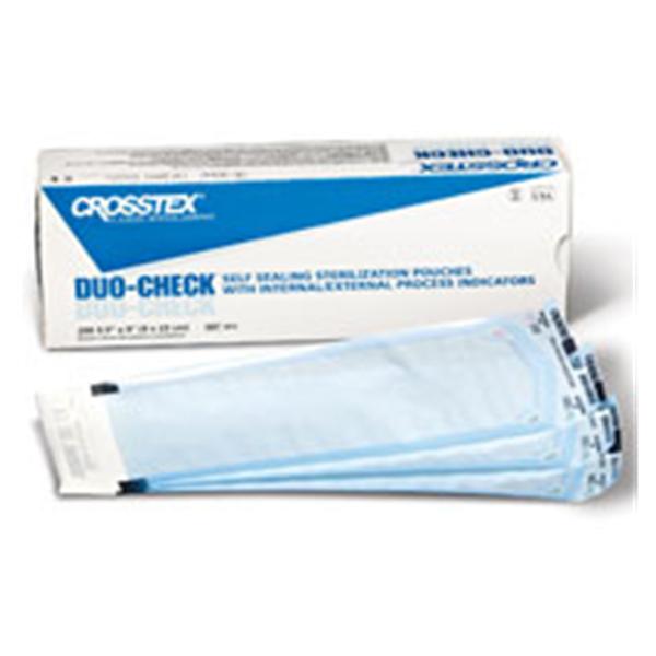 Crosstex International Pouch Sterilization Duo Check 3.5 in x 9 in Blue Tint LF 200/Bx, 20 BX/CA (SCS)