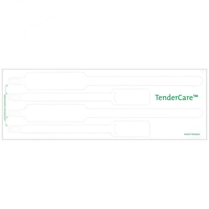 Tendercare Thermal Wristband Thermal 4Pt Mother, Father, Baby Set; Adhesive Closure X 1" 11" L X 1" H (Adult) 7" L X 8" H (Infant) White - 400 Per Box