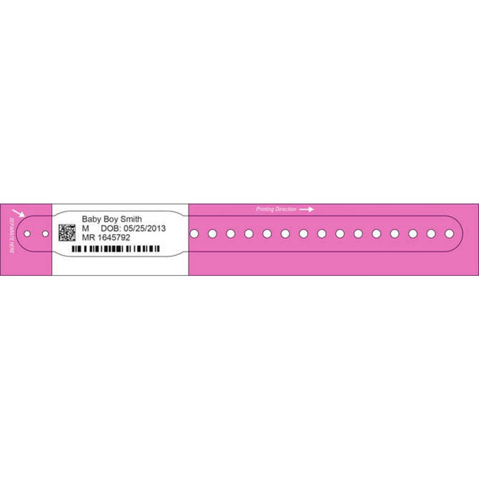 Dimensions: 7 1/4"" X 3/4" Info Area: 1 1/4"" X 3/4" Bands/Roll: 200 Rolls/Box: 2 Core Size: 1" Wound Out