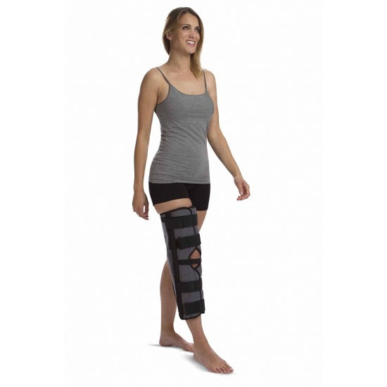 Djo Global 3-Panel Knee Splint with Cotton/Terry Liner Gray