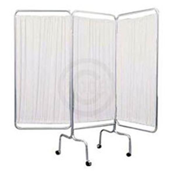 Winco Screen Privacy Steel 69x82 3 Panel Light Blue Ea