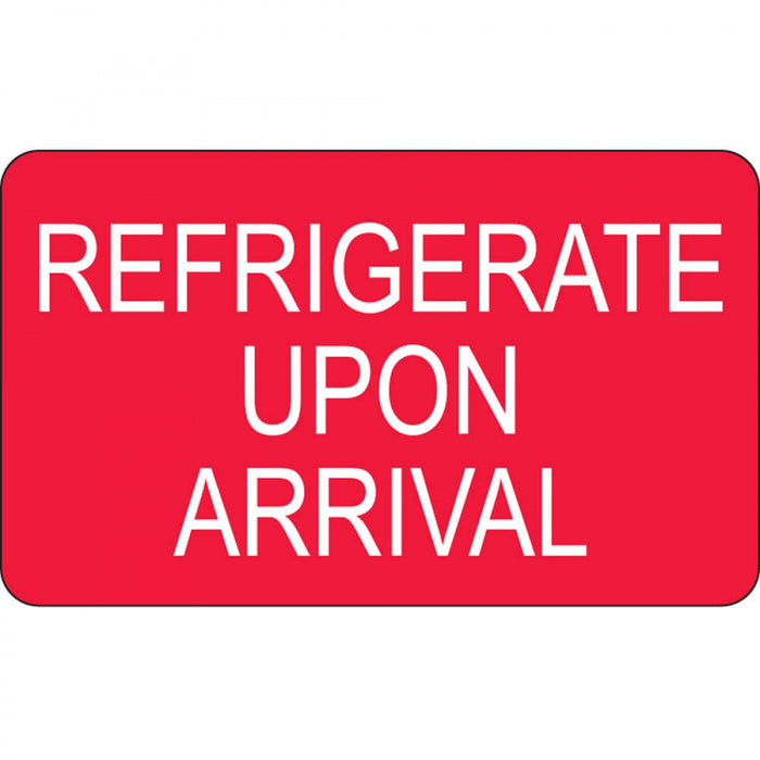 Label Paper Permanent Refrigerate Upon 1" Core 2 1/2" X 1 1/2" Red 500 Per Roll, 2 Rolls Per Box