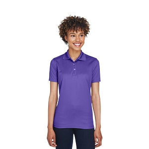 Ultraclub UltraClub Ladies' Cool & Dry Mesh Piqué Polo - 100% Polyester Cool and Dry Mesh Pique Polo Shirt, Women's, Purple, Size 3XL - 8210L PURP 3XL