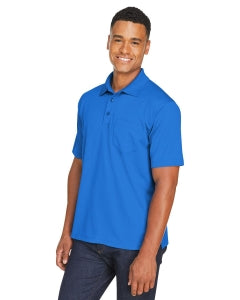 Ultraclub Unisex Polo Shirts - 100% Polyester Pocket Polo Shirt, Unisex, Royal Blue, Size 4XL - 8210P ROYAL 4XL