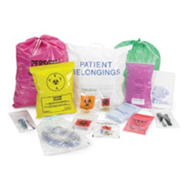 Medegen Medical Products Spec Trnsprt Bag Clr/Blk/Rd Zp/ Flp Clsr w/ P ...