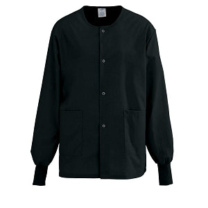 Medline Unisex PerforMAX Snap-Front Warm-Up Jackets - Performax 829 Warmup Jacket Black, Size L - 829DKWL