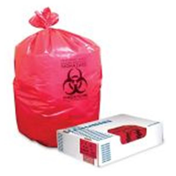 Heritage Bag Company Bag Healthcare 24x32" 12-16gal Lo Dnsty Red 1.3mil Logo 500/Ca