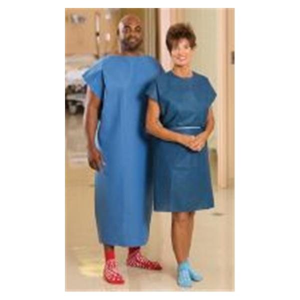 Techstyles Gown Patient Nonwoven Universal Unisex Dark Blue Adult 50/Ca