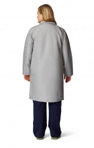 Medline Unisex Knee Length Lab Coats - Unisex Knee-Length Lab Coat, Gray, Size S - 83044GRYS