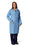 Medline Unisex Knee Length Lab Coats - Unisex Knee-Length Lab Coat, Light Blue, Size L - 83044RCWL