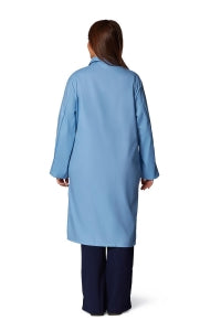 Medline Unisex Knee Length Lab Coats - Unisex Knee-Length Lab Coat, Light Blue, Size S - 83044RCWS