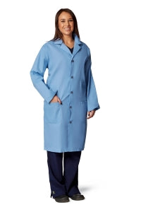 Medline Unisex Knee Length Lab Coats - Unisex Knee-Length Lab Coat, Light Blue, Size S - 83044RCWS