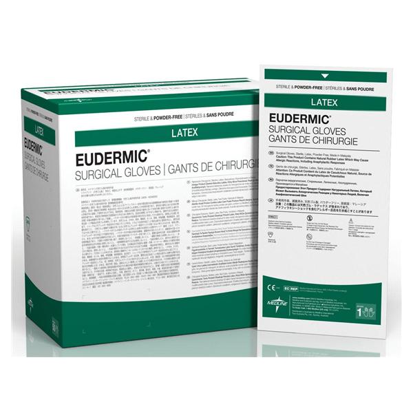 Medline Industries  Gloves Surgical Eudermic Powder-Free Latex 8 Sterile Brown 50/Bx, 4 BX/CA (MSG2080)