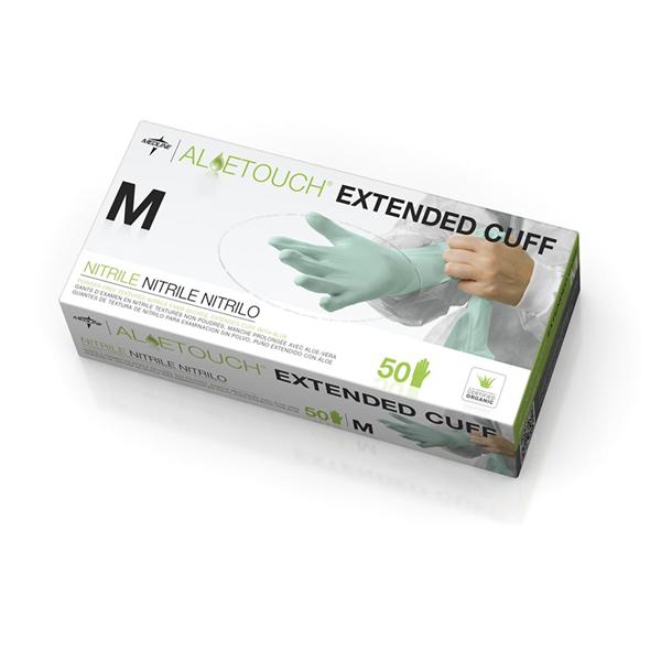 Medline Industries  Gloves Exam Aloetouch PF Nitrile Latex-Free 12 in Sm Green 50/Bx, 10 BX/CA (MDS195184)