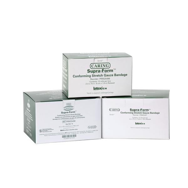 Medline Industries  Bandage Sof-Form 2x75" Gauze Rayon Polyester Blend LF Strl 12/Bx, 8 BX/CA (NON25496)