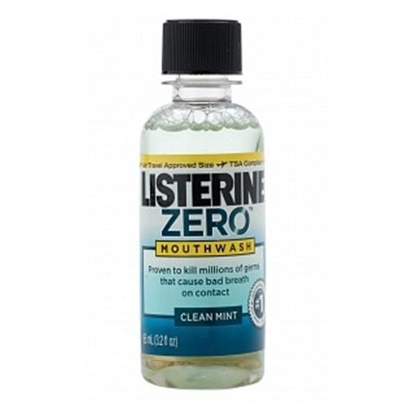 J&J Listerine Zero Mouthwash 3.2oz Alcohol Free 24/Ca