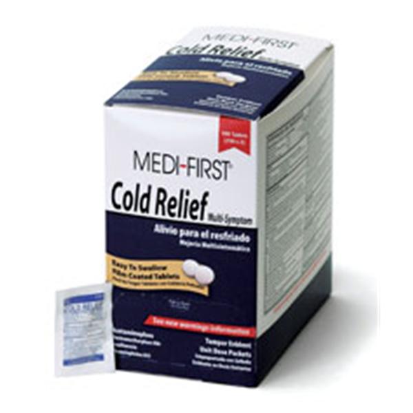 Medique Pharmaceuticals Medi-First Cold Relief Tablets 325/200/5/15mg Mlt-Smptm 50x2/Bx