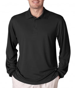 Ultraclub Men's Cool and Dry Performance Polo - Cool and Dry Performance Sport Polo Shirt, Men's, Black, Size M - 8405LS