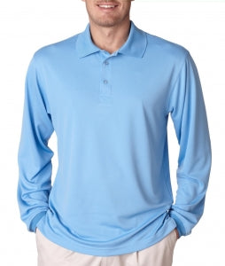Ultraclub Men's Cool and Dry Performance Polo - Cool and Dry Performance Sport Polo Shirt, Men's, Columbia Blue, Size S - 8405LS