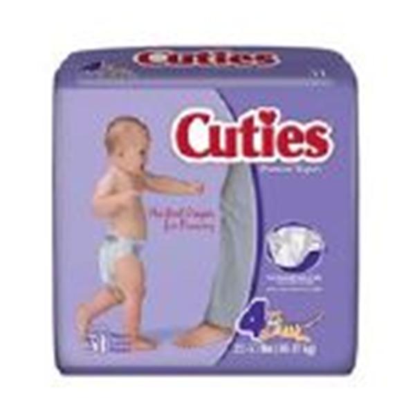 First Quality Products Diaper Cuties Baby Size 4 124/Ca