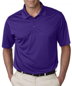 Ultraclub Men's Cool and Dry Interlock Polo - Cool and Dry Sport Performance Interlock Polo Shirt, Men's, Purple, Size 3XL - 56115378