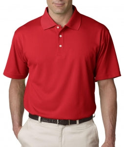 Ultraclub UltraClub Men's Cool & Dry Stain-Release Performance Polo - 100% Polyester Cool and Dry Stain-Release Performance Polo Shirt, Men's, Red, Size 5XL - 8445RED5XL