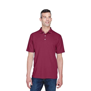 Ultraclub UltraClub Men's Cool & Dry Stain-Release Performance Polo - 100% Polyester Cool and Dry Stain-Release Performance Polo Shirt, Men's, Wine, Size M - 8445-MAROON-M