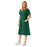 Medline ComfortEase Step-In Scrub Dresses - DBD-DRESS, SCRUB, STEP-IN, 2PKT, CE, EVRGRN, M - 844JNTM