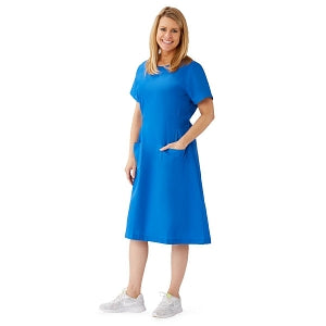 Medline ComfortEase Step-In Scrub Dresses - DBD-DRESS, SCRUB, STEP-IN, 2PKT, CE, ROYAL, 2X - 844JRLXXL