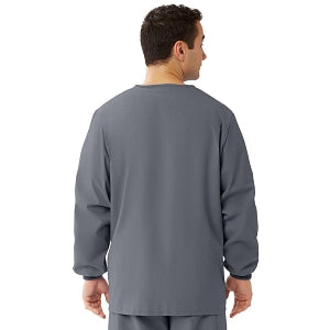 Medline Unisex AngelStat Snap-Front Warm-Up Scrub Jackets - AngelStat Unisex Snap Front Scrub Jacket, Charcoal, Size 5XL - 849NCC5XL