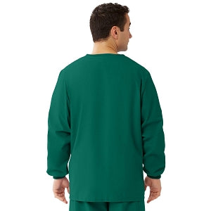 Medline Unisex AngelStat Snap-Front Warm-Up Scrub Jackets - AngelStat Unisex Snap Front Scrub Jacket, Hunter Green, Size L - 849NHGL