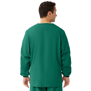 Medline Unisex AngelStat Snap-Front Warm-Up Scrub Jackets - AngelStat Unisex Warm-Up Scrub Jacket, Emerald, Size L - 849NJTL