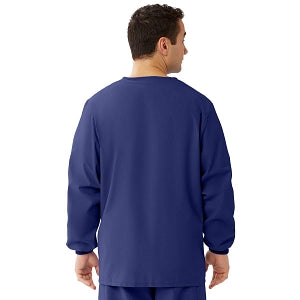 Medline Unisex AngelStat Snap-Front Warm-Up Scrub Jackets - AngelStat Unisex Warm-Up Scrub Jacket, Navy, Size 3XL - 849NNTXXXL
