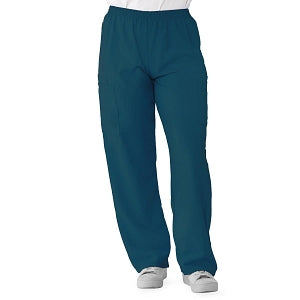 Medline PerforMAX Elastic Waist Scrub Pants - PerforMAX Unisex Elastic Waist Scrub Pants, Size S Regular Inseam, Caribbean Blue - 850NNTS