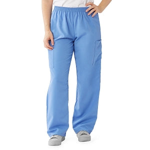 Medline PerforMAX Elastic Waist Scrub Pants - PerforMAX Unisex Elastic Waist Scrub Pants, Size 5XL Regular Inseam, Ceil Blue - 850NTH5XL