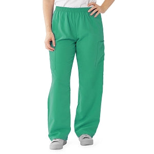 Medline PerforMAX Elastic Waist Scrub Pants - PerforMAX Unisex Elastic Waist Scrub Pants, Size S Regular Inseam, Jade - 850NTJS
