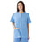 Medline AngelStat Women's Jewel Neck Short Sleeve Snap Front Scrub Tops - AngelStat Women's Jewel Neck Short-Sleeve Snap Front Tunic Scrub Top with 2 Pockets, Size XL, Ceil Blue - 851NTHXL