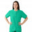 Medline AngelStat Women's Jewel Neck Short Sleeve Snap Front Scrub Tops - AngelStat Women's Jewel Neck Short-Sleeve Snap Front Tunic Scrub Top with 2 Pockets, Size 3XL, Jade - 851NTJXXXL
