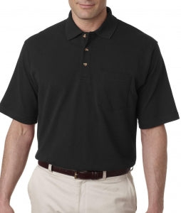 Ultraclub Ultraclub Classic Men's Polo Shirts - Classic Pique Performance Polo Shirt, Men's, Black, Size XL - 8534BLKXL