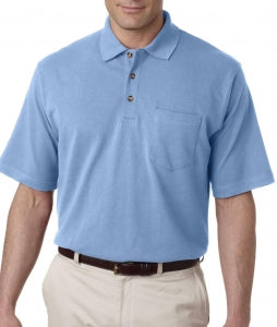 Ultraclub Ultraclub Classic Men's Polo Shirts - Classic Pique Performance Polo Shirt, Men's, Cornflower, Size M - 8534CFLM