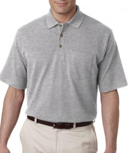 Ultraclub Ultraclub Classic Men's Polo Shirts - Classic Pique Performance Polo Shirt, Men's, Gray, Size L - 8534GRYL