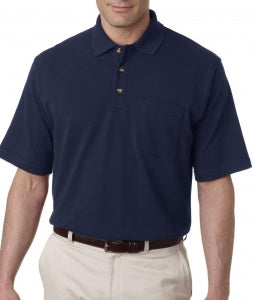Ultraclub Ultraclub Classic Men's Polo Shirts - Classic Pique Performance Polo Shirt, Men's, Navy, Size M - 8534NVYM
