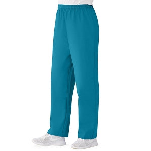 Medline AngelStat Women's Elastic Waist Scrub Pants with Drawstring - AngelStat Women's Elastic Waist Scrub Pants with Drawstring, Size XS, Peacock - 854NBTXS